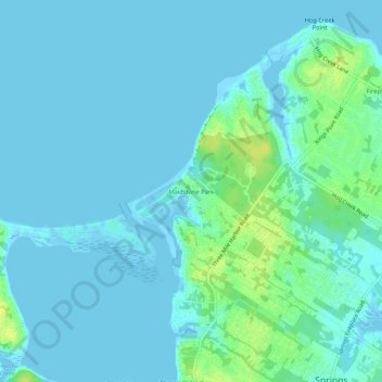 Topografische Karte Maidstone Park, Höhe, Relief