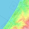 Topografische Karte Ashkelon, Höhe, Relief