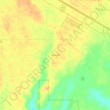 Topografische Karte Saint Marie, Höhe, Relief