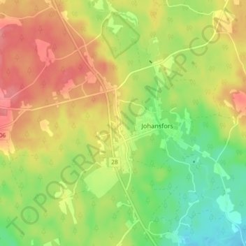 Topografische Karte Broakulla, Höhe, Relief
