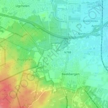 Topografische Karte Engeland, Höhe, Relief