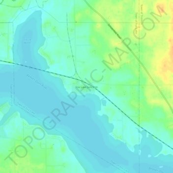 Topografische Karte Fox Lake Junction, Höhe, Relief