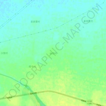 Topografische Karte 谷恋村, Höhe, Relief