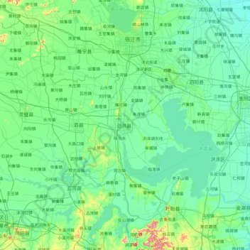 Topografische Karte 泗洪县, Höhe, Relief