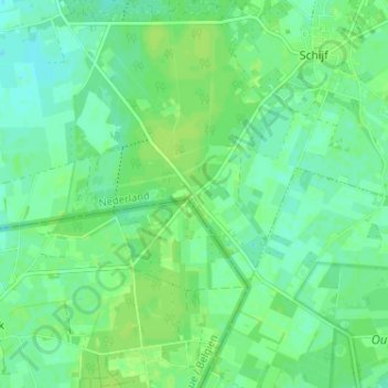 Topografische Karte Langeschouw, Höhe, Relief