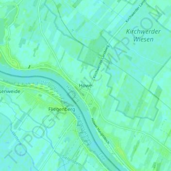 Topografische Karte Howe, Höhe, Relief