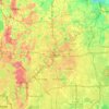 Topografische Karte Orlando, Höhe, Relief