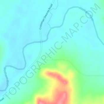 Topografische Karte Dwarda, Höhe, Relief