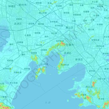 Topografische Karte 东鸭, Höhe, Relief