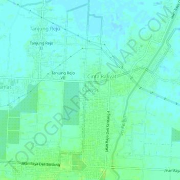 Topografische Karte Saentis, Höhe, Relief