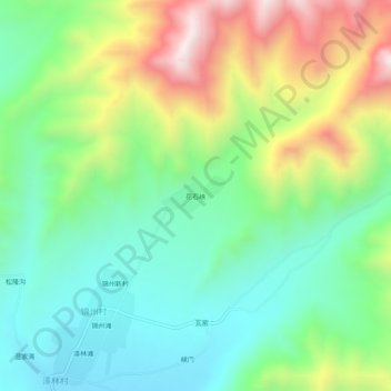 Topografische Karte 花石峡, Höhe, Relief