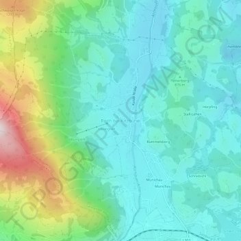 Topografische Karte Reith bei Kitzbühel, Höhe, Relief