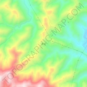 Topografische Karte 各烟, Höhe, Relief