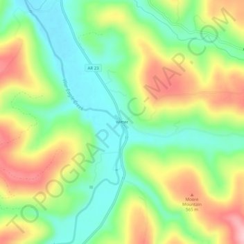 Topografische Karte Witter, Höhe, Relief