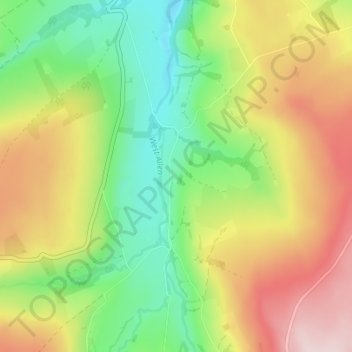 Topografische Karte Ninebanks, Höhe, Relief