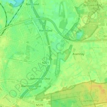 Topografische Karte Spik, Höhe, Relief