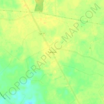 Topografische Karte Tusculum, Höhe, Relief