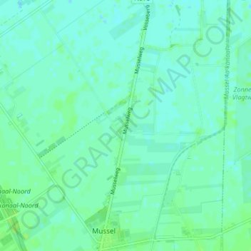 Topografische Karte Zaadstukken, Höhe, Relief