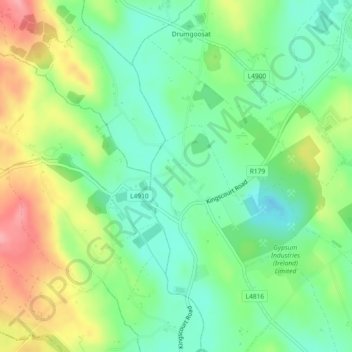 Topografische Karte Magheracloone, Höhe, Relief