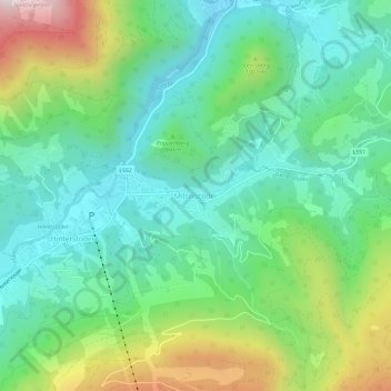 Topografische Karte Mitterstoder, Höhe, Relief