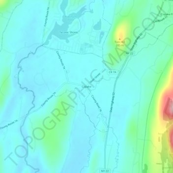 Topografische Karte Copake, Höhe, Relief