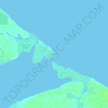 Topografische Karte Indianola, Höhe, Relief