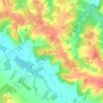 Topografische Karte Izaute, Höhe, Relief