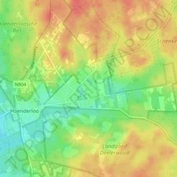 Topografische Karte De Krim, Höhe, Relief
