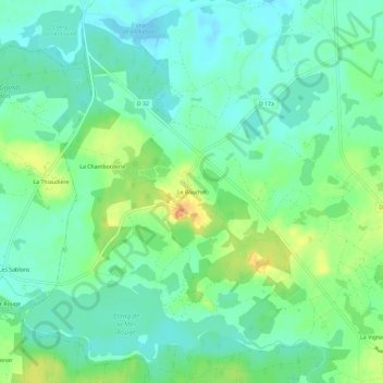 Topografische Karte Le Bouchet, Höhe, Relief