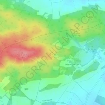 Topografische Karte Pilzberge, Höhe, Relief