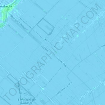 Topografische Karte Achterbroek, Höhe, Relief