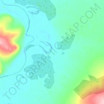 Topografische Karte Iditarod, Höhe, Relief