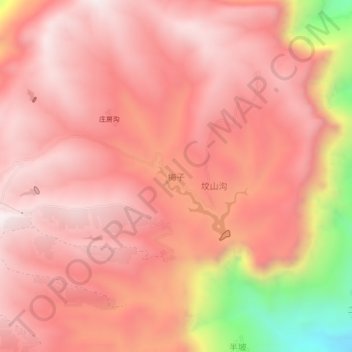 Topografische Karte 梅子, Höhe, Relief