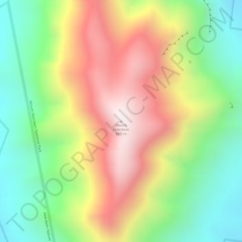 Topografische Karte Mount Aberdeen, Höhe, Relief