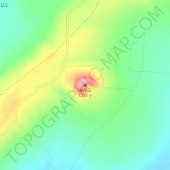 Topografische Karte 东坪山, Höhe, Relief