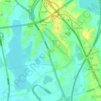 Topografische Karte 长松村, Höhe, Relief