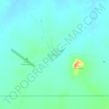 Topografische Karte Parnngurr, Höhe, Relief