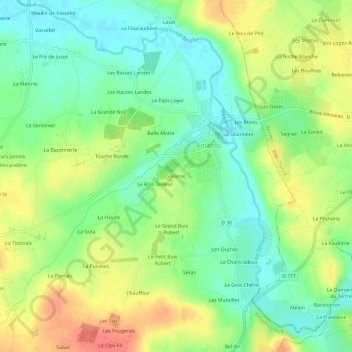 Topografische Karte Villarcel, Höhe, Relief