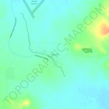 Topografische Karte Yowah, Höhe, Relief