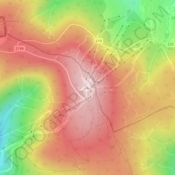 Topografische Karte Keilberg, Höhe, Relief