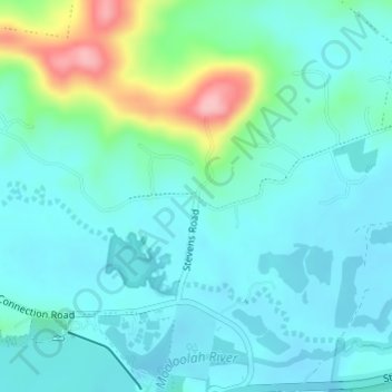 Topografische Karte Glenview, Höhe, Relief