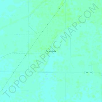 Topografische Karte Carson Lake, Höhe, Relief