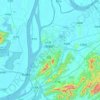 Topografische Karte 铜陵市, Höhe, Relief