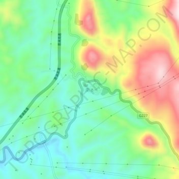 Topografische Karte 南本, Höhe, Relief