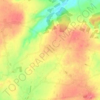 Topografische Karte Lindbjerg, Höhe, Relief