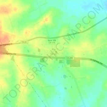 Topografische Karte Paige, Höhe, Relief