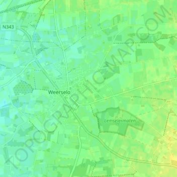 Topografische Karte Nijstad, Höhe, Relief