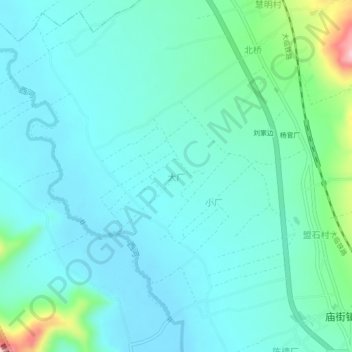 Topografische Karte 大厂, Höhe, Relief