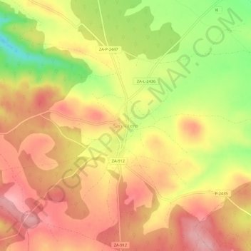 Topografische Karte San Vitero, Höhe, Relief