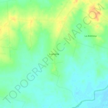 Topografische Karte Lusitania, Höhe, Relief